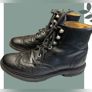 John Fleuvog Men’s Leather Lace Up Ankle Boot Oxford Black Size 8.5